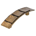 Hammered Cabinet Pull Antique Brass 2.5" Hole Centers, Siro Designs 2075-93ZN10. Fixed Price $6.63.