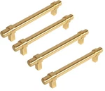 Cosmas 161 -128BB Brushed Brass Euro Style Bar Pulls 4 Piece Set. Fixed Price $24.69.