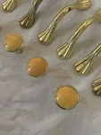 Vtg Antique Set 36 Seashell Gold Deco Drawer/cabinet Handles/pulls 9 Knobs. Fixed Price $42.00.