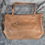 Coach Shoulder Tote Bag Womens Large Brown Leather Zip Top Front Pocket Purse. Fixed Price $69.99.