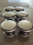 Antique Pewter Style Cabinet Knob Aged Silver Round Kitchen Drawer Door Pull. Fixed Price $15.00.