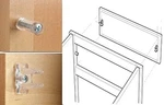 Sink Tip-out Snap False Drawer Front Clips Full Set 2 Dowels And With. Fixed Price $14.11.