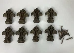 Fleur De Lis Drawer Cabinet Knobs Pulls Handles P10215 Lot Of 8 Patina. Fixed Price $22.49.