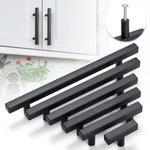Matte Black Square Modern Cabinet Handles Pulls Kitchen Drawer Stainless Steel. Fixed Price $68.99.