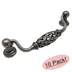 *10 Pack* Cosmas Cabinet Hardware Weathered Nickel Birdcage Pulls #1749-128WN. Fixed Price $51.91.