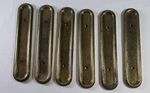 6 Amerock 744-1 Backplates For Cabinet Draw Pulls Handles 3" Centers 5.5" 1977. Fixed Price $13.04.