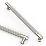 Asidrama 10-PACK 10" Brushed Satin Nickel Knurled Cabinet Pulls Handles. Fixed Price $152.57.