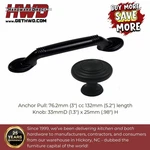 Black Round Knob Or Handle Pull Kitchen Bath Cabinet Hardware Farmhouse Classic. Fixed Price $5.99.