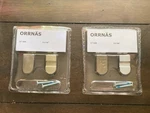 Ikea Orrnas 11/16" 17MM Stainless Steel Knob, New Unopened *set Of 2* Total 4. Fixed Price $10.00.