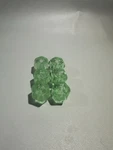 6 Green Depression Glass Cabinet Knobs 1/4 Inch Coke Bottle Vintage W/ Bolts. Fixed Price $59.99.