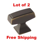 Lot Of Amerock BP53029 Bronze Black Mulholland 1-1/4" Bar Cabinet Knobs Pair. Fixed Price $10.00.