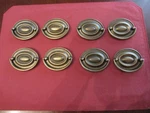 Set Of 8 Oval 3" Canada CP-3417 Drawer Pull Handles With Antique Patina Finish. Fixed Price $24.99.