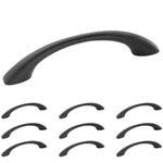 Set Of 10 Amerock 3 Center Arch Cabinet Pulls Flat Black. Fixed Price $18.00.