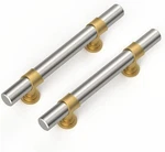 Homdiy 9 Pack Cabinet Pulls Brushed Nickel Drawer Gold Handles. Fixed Price $18.73.