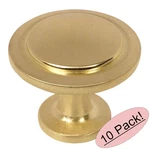 *10 Pack* Cosmas Cabinet Hardware Brushed Brass Round Knob #5560BB. Fixed Price $12.05.