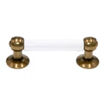 Vintage Amerock Tribute Burnished Brass White 3" Ctr. Cabinet Bar Pull BP652-30. Fixed Price $8.75.