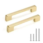 Lepatape 10 Pack 5 Inch Brushed Gold Cabinet Pulls Solid Zinc Alloy Cabi.... Fixed Price $74.16.