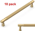 10 Pack Champagne Bronze Knurled Cabinet Pulls 7.5 Inch (192MM) Hole Centers. Fixed Price $35.99.