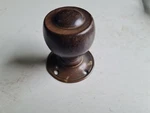 One Single Old/vintage Wood Ebony? Door Handle /pull (please Note Doesn't Turn!!. Fixed Price $13.50.