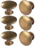 Hugolem 6 Pack Brass Round Antique Kitchen Cabinet Knobs Yellow Bronze. Fixed Price $11.67.