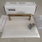 Kohler Components 25496-AF 5" Drawer Pulls Vibrant French Gold Open Box. Fixed Price $32.00.