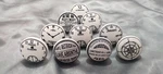 Ceramic Knobs Set Of 10, Handmade Clock Style French Paris Retro Cabinet Pulls. Fixed Price $47.00.