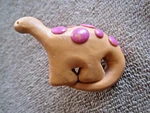 Emenee Dinosaur Brontosaurus Orange / Pink Cabinet Door Drawer Pull Knob. Fixed Price $8.50.