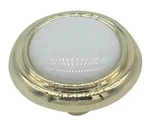 Anvil Mark - Pack Of Cabinet / Drawer Knob 1.25" Inches White Polished Brass. Fixed Price $7.99.