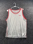 Under Armour Gray & Red Tank Top Heat Gear Size M**543**. Fixed Price $18.99.