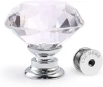 25 Pcs Diamond Crystal Glass Pull Handle Cabinet Knobs Cupboard Drawers Cabin.... Fixed Price $32.84.