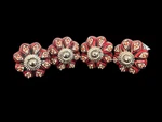 Darice Cabinet Knobs Moroccan Red Ceramic 1.5 Lot Of 4 Drawer Pulls Boho. Fixed Price $14.99.