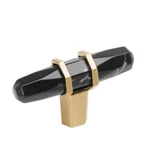 Carrione 2-1/2 Inch (64MM) Length Marble Black/champagne Bronze Cabinet Knob. Fixed Price $15.99.