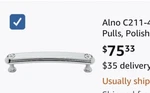 Alno C211-4-PC Traditional Crystal Pulls, Polished Chrome. Fixed Price $45.00.