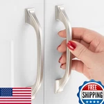 Askano 10 Pack 3-3/4" Brushed Nickel Cabinet Pulls Satin Handles. Fixed Price $41.37.