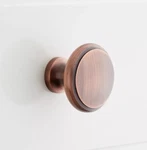 Signature Hardware 1-1/4" Nantes Solid Brass Round Cabinet Knob Antique Copper. Fixed Price $8.88.