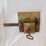 Antique Large Latch Door Lock Wrought Iron Handmade Blacksmiths Forged. Fixed Price $54.11.