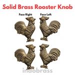 2PAIR Set Right & Left Rooster Antique Cabinet Handle Solid Brass Knob. Fixed Price $55.00.