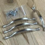 Hickory Hardware Conquest Drawer Pull Set Of 4 Polished Chrome Bowtie Foot. Fixed Price $10.56.