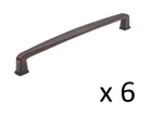 *6* Richelieu Charlemagne 7-9/16 In. Oil-rubbed Bronze Curved Cabinet Bar Pull. Fixed Price $29.99.