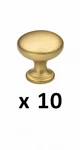 10 Pack Gliderite 1-1/8" Classic Round Cabinet Knob Satin Gold 5411-SG-1. Fixed Price $15.00.