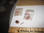 2 Vtg 1" Nos Cabinet Door Drawer Knobs + Screws Ajax 910 Brass Copper Lot Dd. Fixed Price $12.74.
