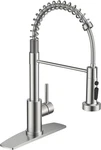 Kitchen With Sprayer, Brushed Nickel Stainless Steel Sink Single. Fixed Price $132.99.