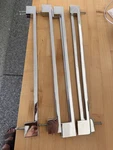 (5)PK Atlas Homewares Square 18" Appliance Pull Polished Chrome Solid Brass. Fixed Price $250.00.