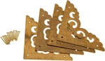 4PCS 2.5" Brass Flat Corners Bracket For Box Cabinet Decorative Furniture Hardwa. Fixed Price $13.48.