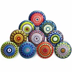 Pcs Ceramic Cabinet Knobs - Vintage Look Hand Painted Multicolor 10 Mandala. Fixed Price $17.81.