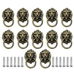 12 Pack Cabinet Knobs Pulls Lion Head Ring Handle For Drawer Dresser Wardr. Fixed Price $19.54.