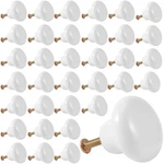 Keileoho 35 White Ceramic Cabinet Knobs, Vintage Round Pcs,. Fixed Price $37.99.