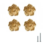 4 Pack Gold Knobs For Cabinet And Drawer,solid Brass Kitchen Hardware,flower .... Fixed Price $35.19.