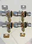Vintage Mid Century Modern Door Passage Knob Set /brass & Silver Interior. Fixed Price $24.65.