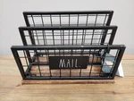 Rae Dunn Mail Organizer 2 Compartment Wood & Metal Desk Rustic Farmhouse. Fixed Price $19.99.